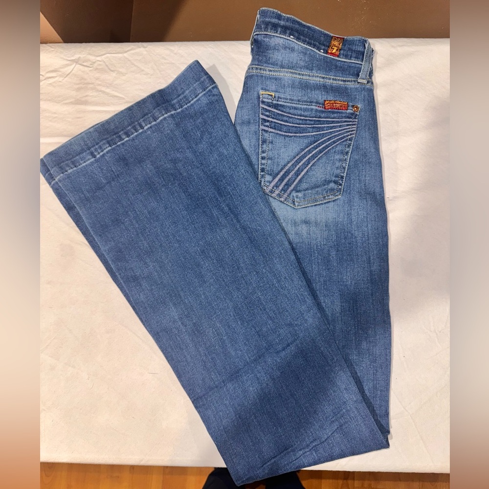 7 For All Mankind Dojo Wide Leg Flare Jeans